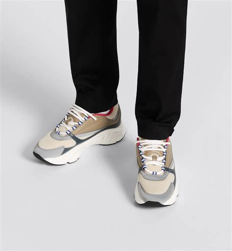 dior b22 vrouwen|B22 Sneaker Beige Technical Mesh with Deep Gray and Brown .